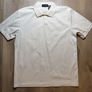 Crazy Horse Pima Cotton‎ Blend Cream Polo Golf Shirt Men's XL